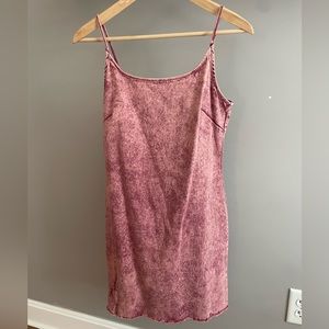 Pink Acid Wash Mini Dress